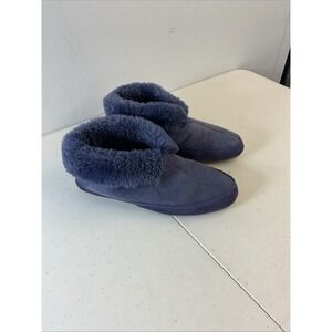 Overland Womens 11 purple Shearling‎ Bootie Slippers Indoor/ outdoor fair